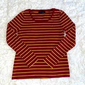 {TOMMY HILFIGER} Women's Striped Long Sleeve T!